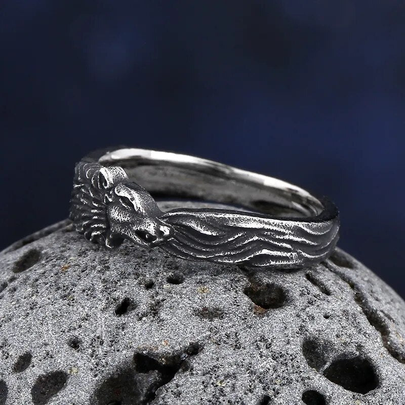 Wolf Eternity Ring - Chrome Cult