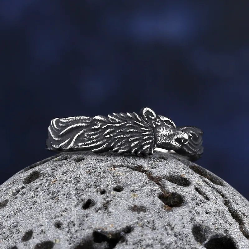 Wolf Eternity Ring - Chrome Cult