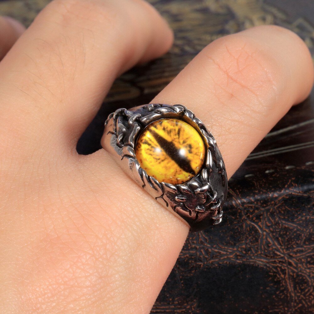 Yellow Magic Eye Ring - Chrome Cult