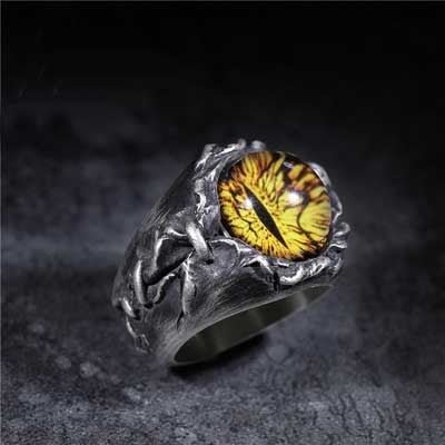 Yellow Magic Eye Ring - Chrome Cult