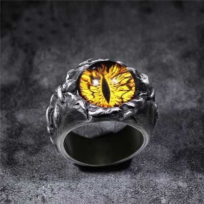 Yellow Magic Eye Ring - Chrome Cult