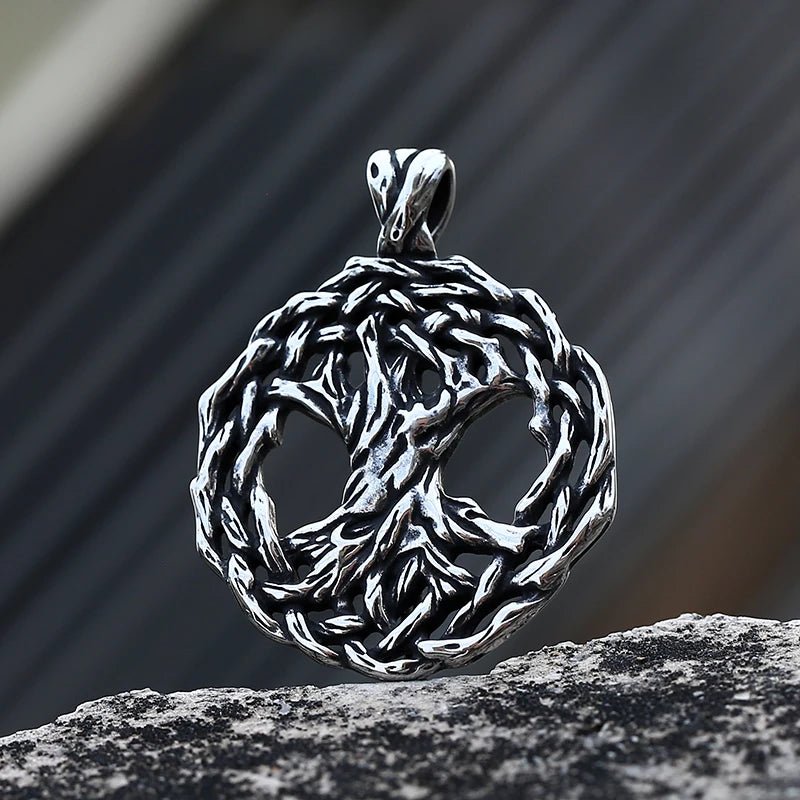 Yggdrasil Roots Of The Tree Of Life Pendant - Chrome Cult
