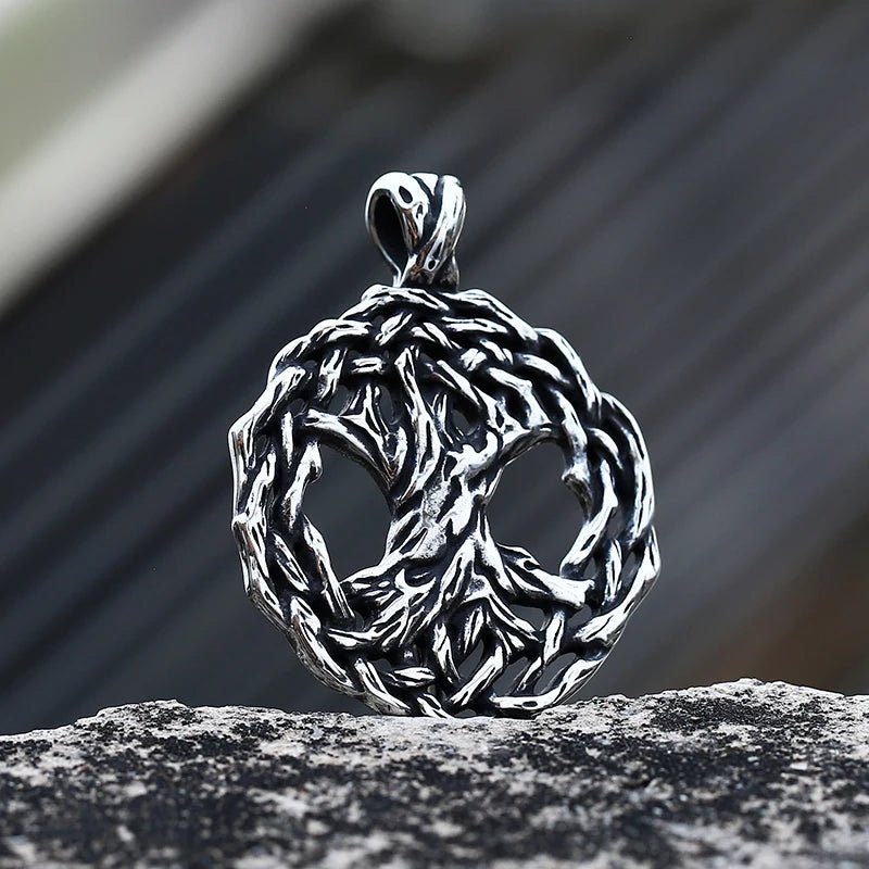 Yggdrasil Roots Of The Tree Of Life Pendant - Chrome Cult