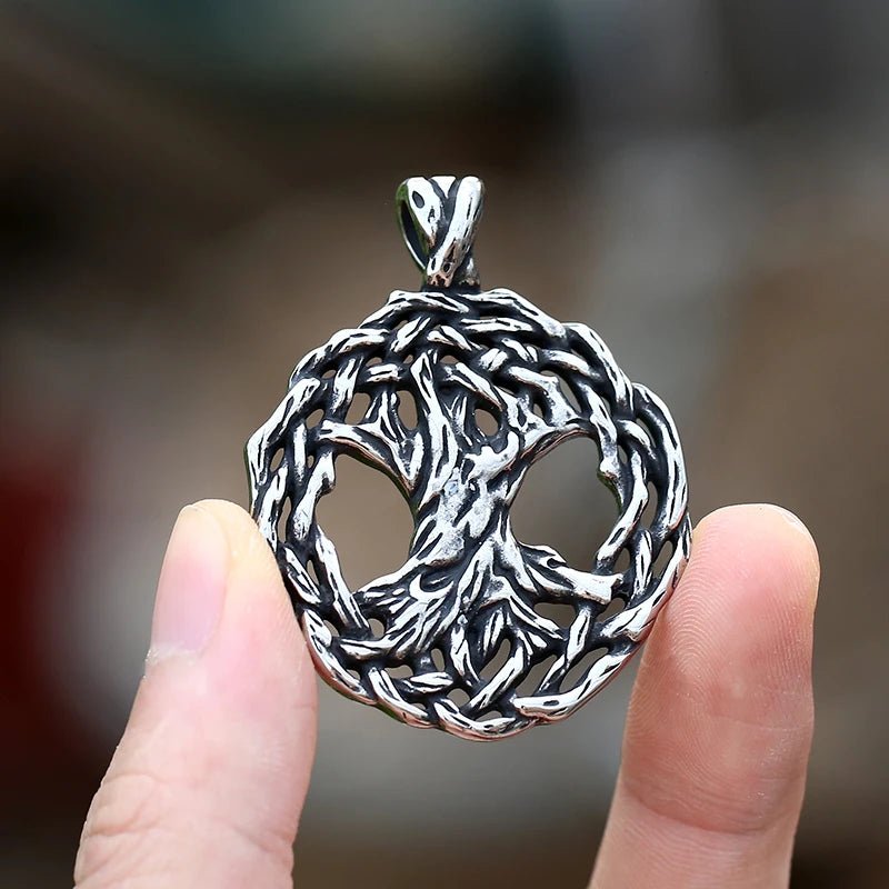 Yggdrasil Roots Of The Tree Of Life Pendant - Chrome Cult